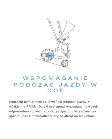 Cybex ePRIAM Rama w zestawie ze Stelażem Siedziska Chrome + Czarny E-PRIAM
