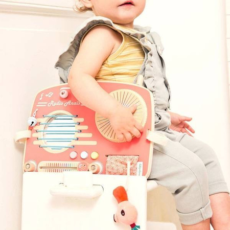 Lilliputiens Drewniana Tablica Manipulacyjna Radio Flaming Anais 9m+