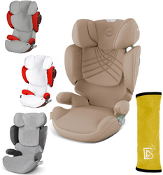 Cybex Solution T I-Fix  Fotelik Samochodowy 15-50kg Plus Cozy Beige + Tapicerka Letnia Wysyłka Losowo + Nakładka na Pas