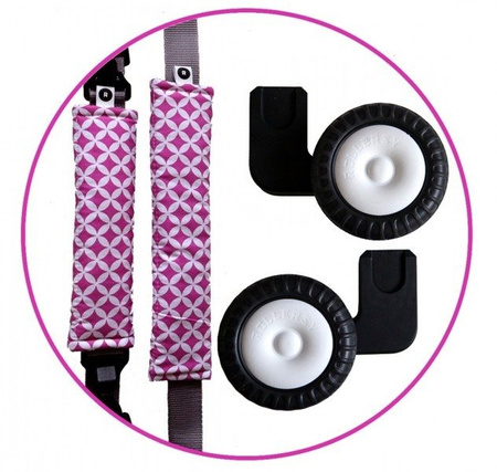 Rollersy Adaptery z Kółkami do Fotelików Samochodowych Grey