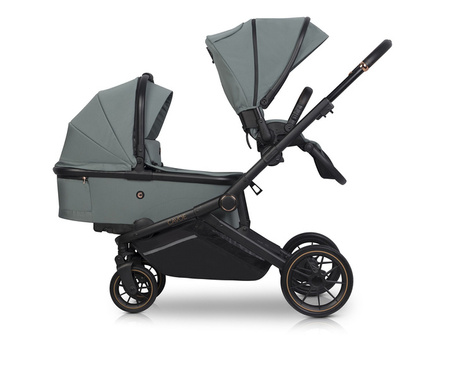 Cavoe Avec 2024 Wózek Głęboko-Spacerowy Bliźniaczy 2w1 Boho Green