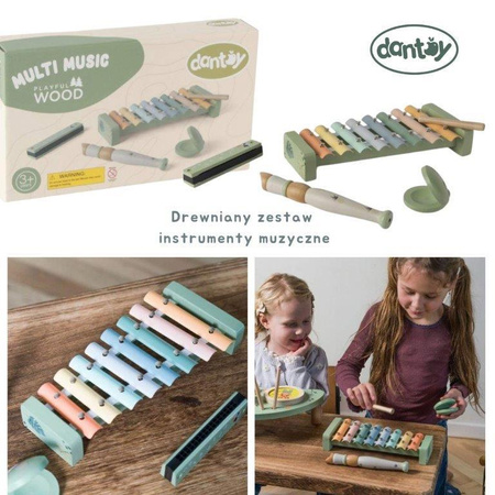 Dantoy Drewniany zestaw instrumenty muzyczne