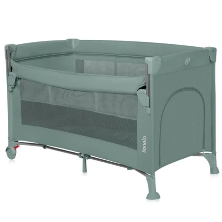 Lionelo Ellen - łóżeczko turystyczne 3w1 z opuszczanym bokiem | Green Sage