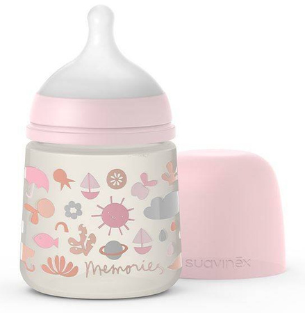 Suavinex Butelka Smoczek Fizjologiczny, Wolny Przepływ 150ml Niebieska