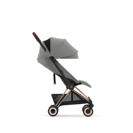 Cybex Coya Wózek Spacerowy Rama Rosegold Mirage Grey + Cybex Coya Moskitiera Black