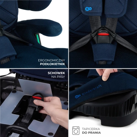 Kinderkraft FIX2GO Fotelik Samochodowy 9-36 kg Niebieski