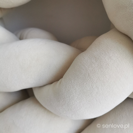 SenLove Ochraniacz do Łóżeczka Warkocz 320cm Beżowy