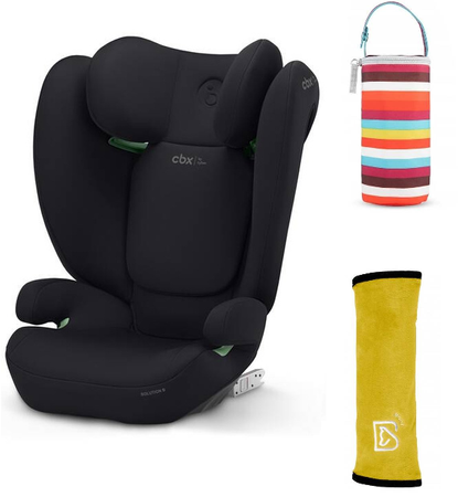 Cybex Solution B I-Fix Fotelik Samochodowy 15 - 50 kg Volcano Black + Babysafe Nakładka Na Pas + Canpol Babies Termoopakowanie