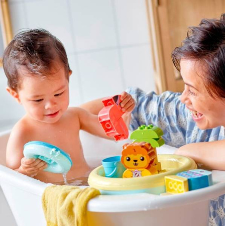 Lego Duplo Klocki Zabawa w Kąpieli: Pływająca Wyspa ze Zwierzątkami 10966