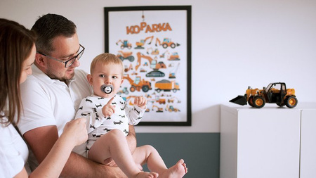 Lovi Dynamiczny Smoczek Uspokajający 18m+ Silikonowy 2szt. 22/880 Salt&Pepper