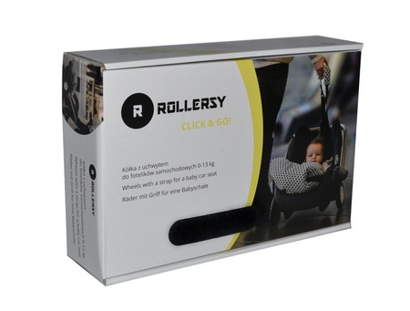 Rollersy Adaptery Z Kółkami Do Fotelików Samochodowych Black