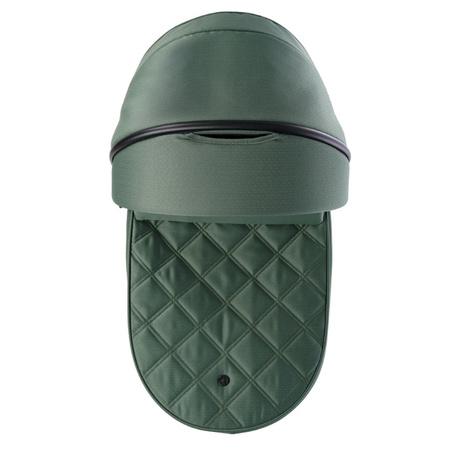 Roan Ivi 2.0 Wózek Głębko-Spacerowy Boho Green + Cybex Aton B2 i-Size Fotelik Samochodowy 0-13kg + Baza One Volcano Black