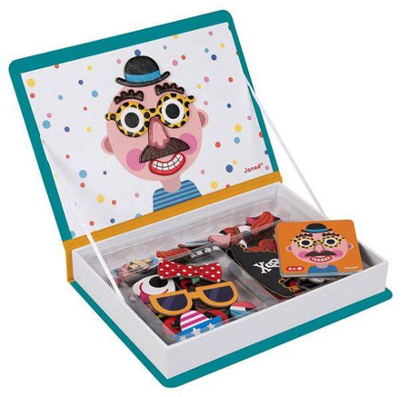 Janod Magnetibook Magnetyczna Układanka Śmieszne Buzie Chłopiec