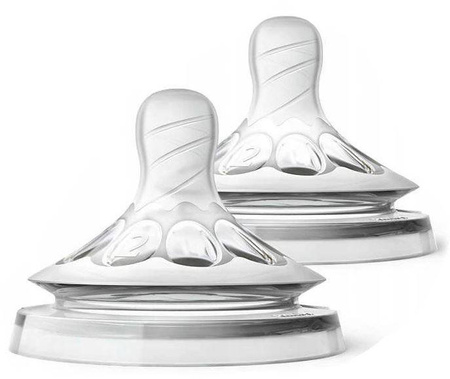 Philips Avent Natural 2 Smoczki Butelki Wolny Wypływ 1M+ 042/27