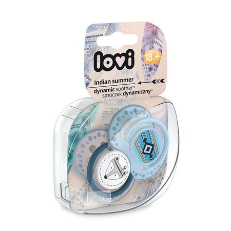 Lovi Dynamiczny Smoczek Uspokajający 18m+ Silikonowy 2szt. 22/876 Summer Boy