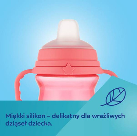 Canpol Babies FirstCup Kubek z Silikonowym Ustnikiem 150ml Różowy 56/614_pin