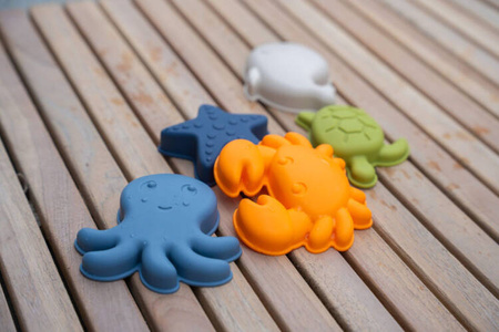 Filibabba Silikonowy Zestaw Zabawek Do Piasku 5 szt. Animals Of The Sea