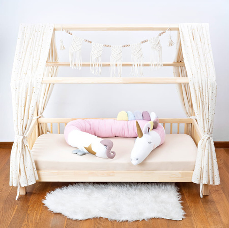 SenLove Poduszka Wałek Ochraniacz do Łóżka Jednorożec Różowy