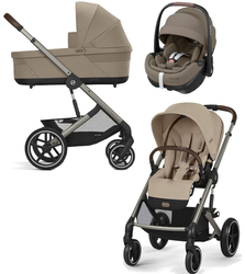 Cybex Balios S Lux 2.0 Wózek Spacerowy + Maxi-Cosi Pebble 360 Pro2 Fotelik Samochodowy