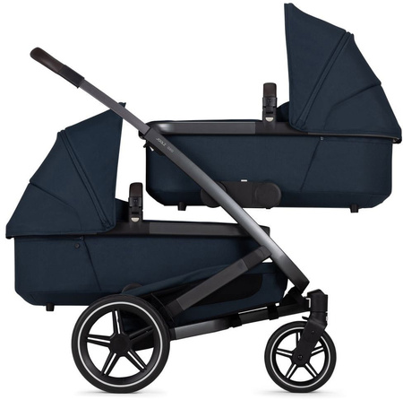 Joolz Geo 3 Twin Wielofunkcyjny Wózek Głęboko-Spacerowy dla Bliźniąt 2w1 Navy Blue