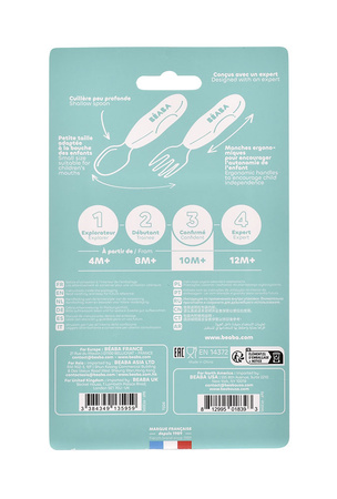 Beaba Zestaw pierwszych sztućców ze stali nierdzewnej Praline
