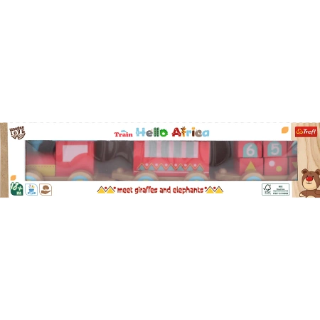 TREFL TRAIN AFRICA DREWNIANA KOLEJKA POCIĄG 61695