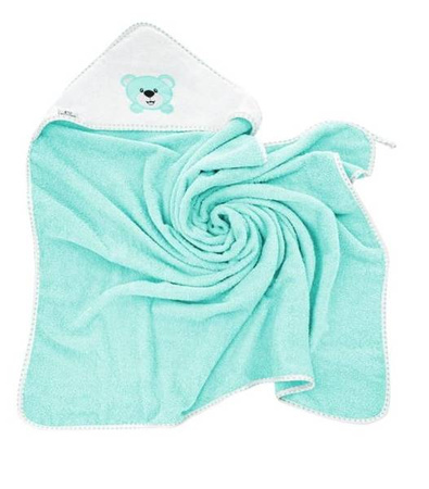 Bocioland Okrycie Kąpielowe Miś 80x80 cm Aqua BL023