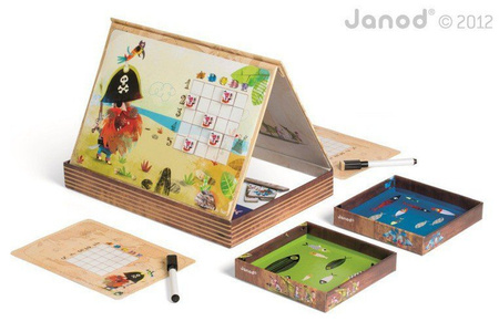 USZKODZONE OPAKOWANIE Statki gra magnetyczna, Janod