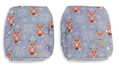 X-Lander X-Muff Art Mufki Ciepłe Rękawice na Rączkę Wózka Winter Foxes