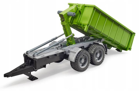 Bruder Przyczepa Z Kontenerem Typu Hakowiec Do Traktorów Zielona