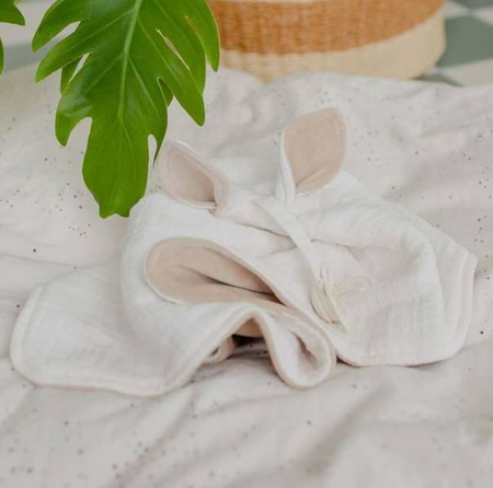 Bibs Cuddle Cloth Kangoroo Pieluszka Przytulanka z Zawieszką Na Smoczek Ivory