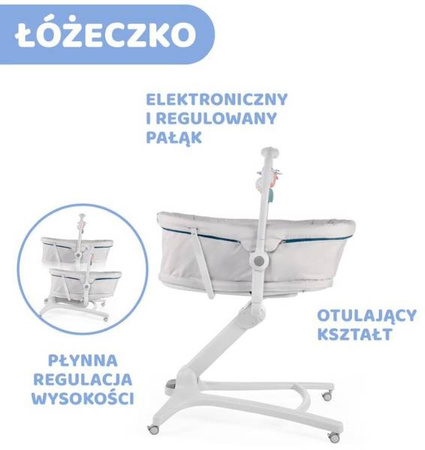 Chicco Baby Hug 4w1 Leżaczek/ Fotel/ Krzesełko Do Karmienia Glacial
