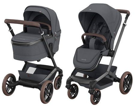 Maxi-Cosi Fame + Carrycot Wózek Głęboko-Spacerowy 2w1 Twillic Graphite