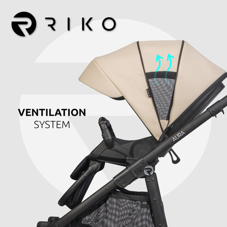 Riko Aura Wózek Głęboko-Spacerowy 01 Almond