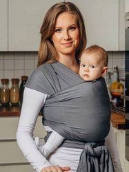 LennyLamb Chusta Do Noszenia Dzieci Elastyczna Antracyt Rozm Standard 5.0 m 100% bawełna