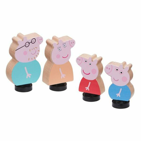 TM TOYS Drewniane Figurki Peppa Fig 4pack