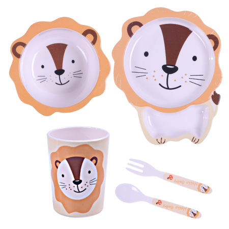 Bocioland Zestaw Naczyń 5 Elementów Lew