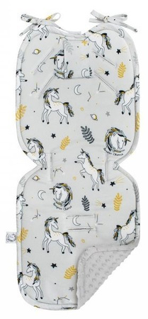 Bambusowa Wkładka do Wózka DUŻA 86x37cm Jednorożce