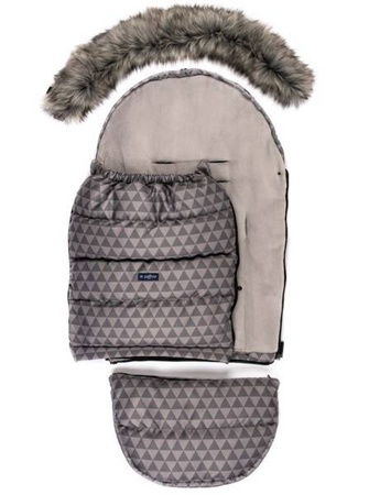 Zaffiro Grow Up 2.0 Śpiworek Do Wózka Plusz Geo Grey