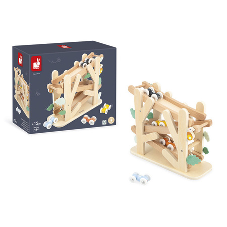 Janod Drewniany kulodrom Rampa wyścigowa dla mrówek Sweet Cocoon 12 m+