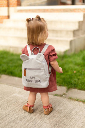 Childhome Plecak dziecięcy My First bag Kanwas Szary