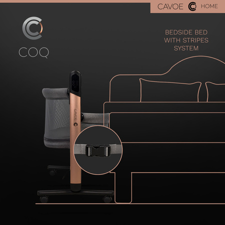 Cavoe Elektryczna kołyska łóżeczko 4w1 COQ Meteorite