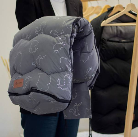 Petite&Mars Śpiworek Zimowy Warmy 4w1 Silvered Grey