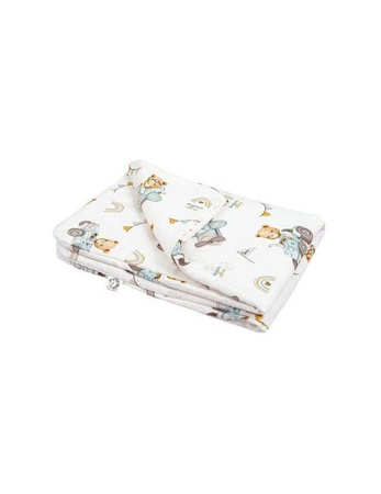 Bambusowa Kołderka Średniaka Traktory rozmiar 75x100 cm