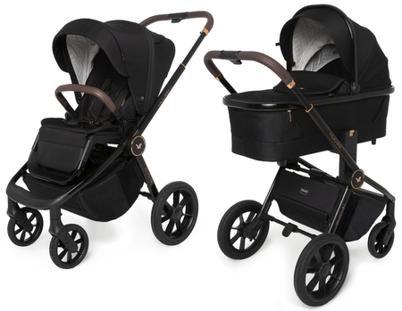 Muuvo Quick SE 2 Wózek Głęboko-Spacerowy Sunset Black + Cybex Aton B2 i-Size Fotelik Samochodowy 0-13kg + Baza One Volcano Black