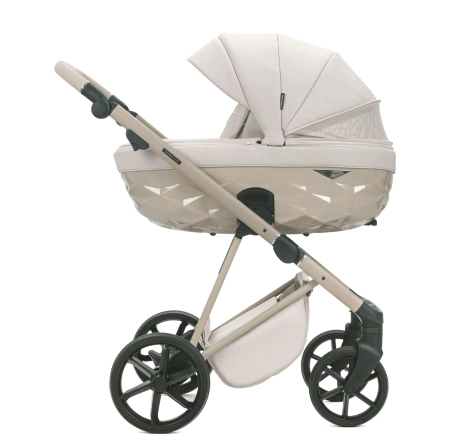 Adamex QUANTUM NATURA Wózek Głęboko-Spacerowy QN-3 Vanilla