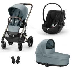 Cybex Balios S Lux Wózek Głęboko-Spacerowy + Cloud G I-Size Fotelik Samochodowy 0-13kg + Adaptery Sky Blue 