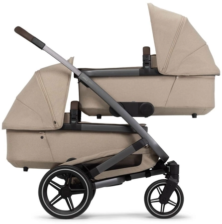 Joolz Geo 3 Twin Wielofunkcyjny Wózek Głęboko-Spacerowy dla Bliźniąt 2w1 Sandy Taupe