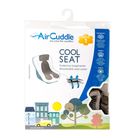 AirCuddle Cool Seat Oddychająca Wkładka Antypotowa Do Fotelików 9-18 kg Smoke