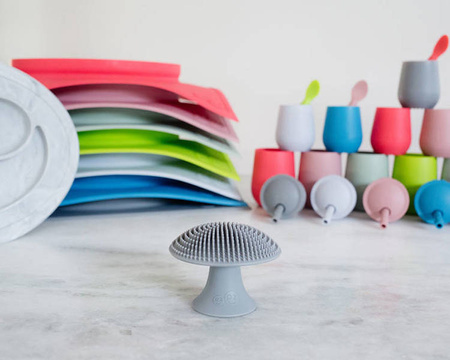 EZPZ Silikonowa Myjka Czyścik Do Naczyń Bez Bakterii Szary Szary